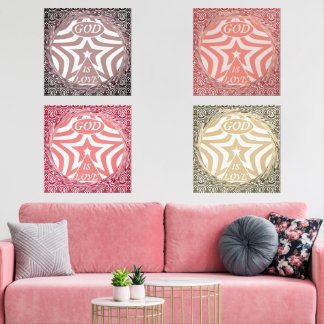 Red Whirl Pattern Poster Print - Intricate Art  
