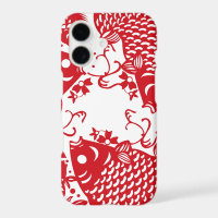 Red Whirling Koi Carp Fish Group iPhone