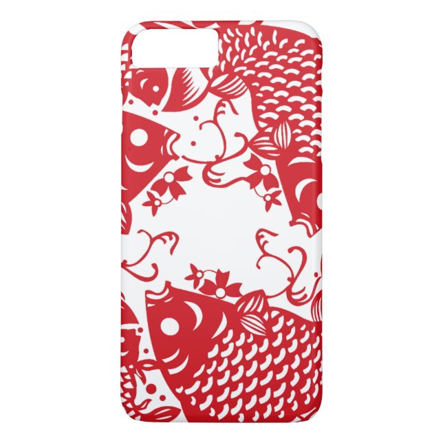 Red Whirling Koi Carp Fish Group iPhone Case-Mate iPhone Case (Back)