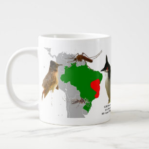 Red-Whiskered Bulbuls in Brazil by RoseWrites Large Coffee Mug