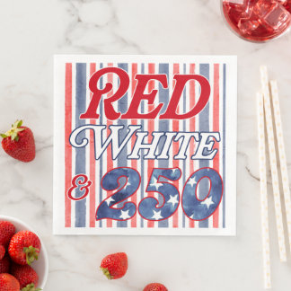 Red White & 250 Napkin