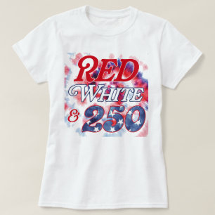 Red White & 250 tie dye T-Shirt