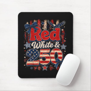 Red White 250 Years American Freedom 1776-2026 Mouse Mat
