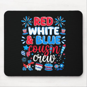 Red White & Blue Cousin Crew 4th Of July Indep Mouse Mat