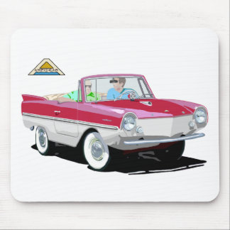 Red-White Amphicar Mouse Mat