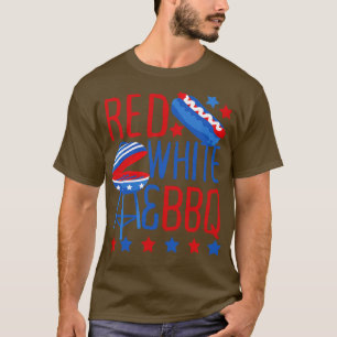Red White and BBQ Funny 4th of July Pun T-Shirt