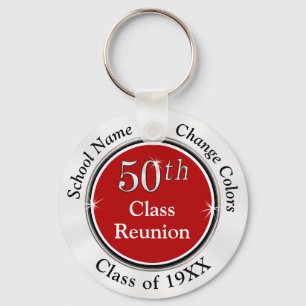 Red White and Black, 50th Class Reunion Souvenirs, Key Ring