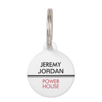 Red, White, and Black Key Ring Performer Bag Tag