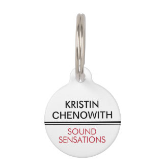 Red, White, and Black Key Ring Performer Bag Tag