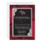 Red White and Black Lace Wedding Invitation Card