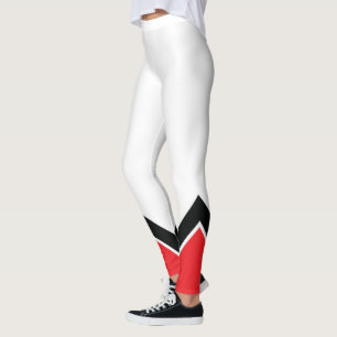 Red White and Black Leggings