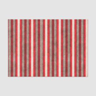 Red White and Black Striped Pattern Tissue Paper