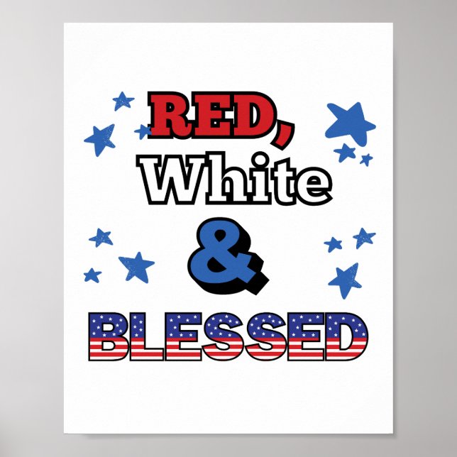 Red, White, and Blessed Poster (Front)