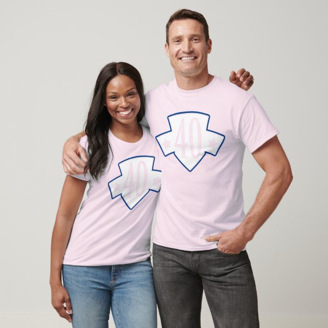 Red, white and blue 40th Birthday TEE (Unisex)