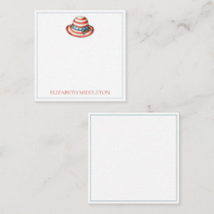 Red White and Blue 4th of July Sunhat Card