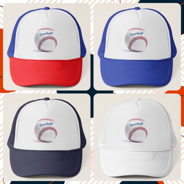 Red White and Blue American Baseball Trucker Hat (Creator Uploaded)