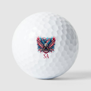 Red White and Blue American Eagle Golf Balls
