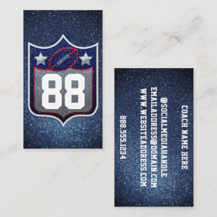 Red White and Blue American Football Team Sports Business Card
