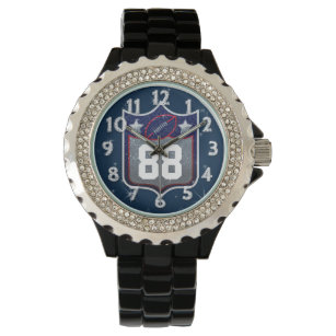 Red White and Blue American Football Team Sports Watch