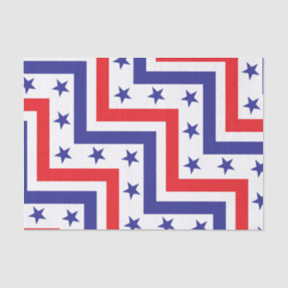 Red White and Blue American July 4 Party Tissue Paper