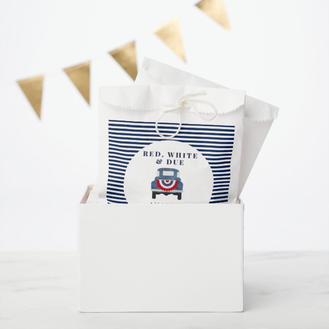 Red White and Blue Baby Shower  Favour  Favour Bags (Party)