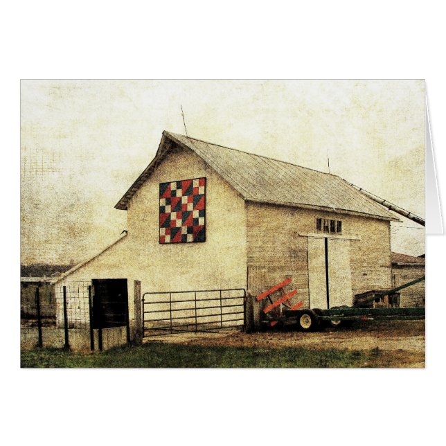 Red, White, and Blue Barn Quilt (Front Horizontal)