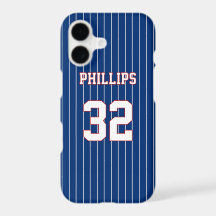 Red White and Blue Baseball Jersey Name Number