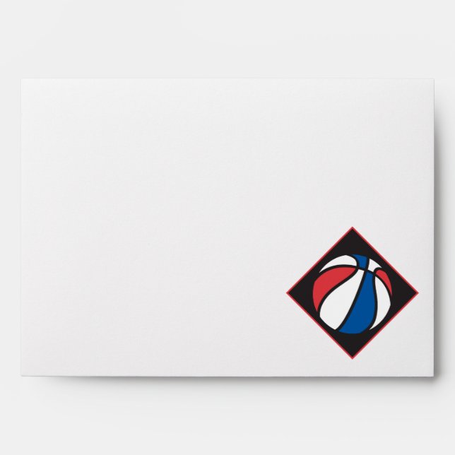 red white and blue basketball envelopes (Front)