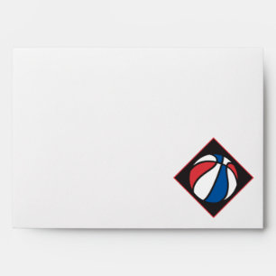 red white and blue basketball envelopes