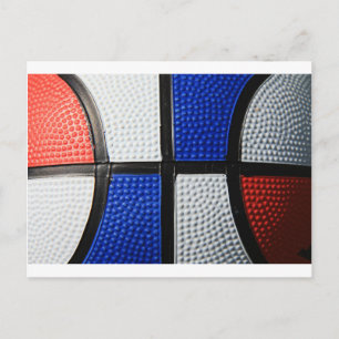 Red White And Blue Basketball Postcard