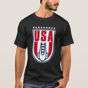 Red White And Blue Bobsled USA 2018 Winter Games T T-Shirt