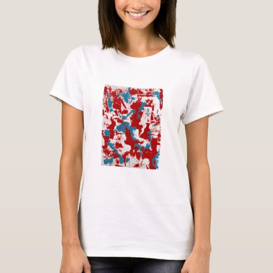 Red, White and Blue Brushstrokes T-Shirt | Zazzle.co.uk