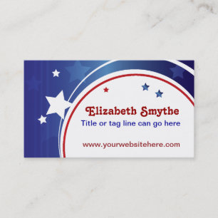 Red White and Blue Business Card