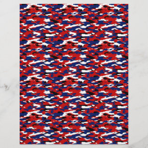 Red white and blue camo origami paper