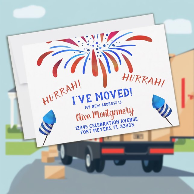 Red White and Blue Celebration Moving Announcement (Creator Uploaded)