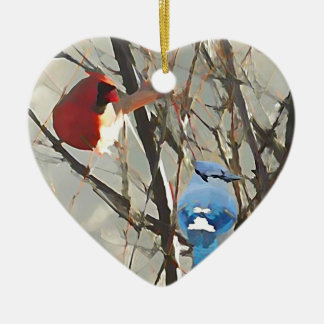 Red, White and Blue Ceramic Tree Decoration