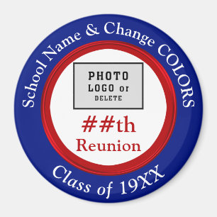 Red, White and Blue, Cheap Class Reunion Favours, Magnet