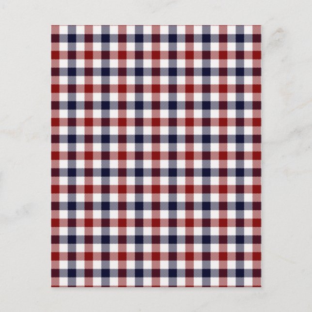Red white and blue chequered background paper (Front)