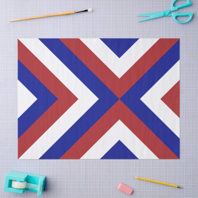 Red, White, and Blue Chevrons Tissue Paper (Craft)