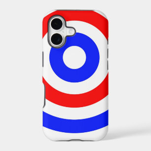 Red, white and blue circles
