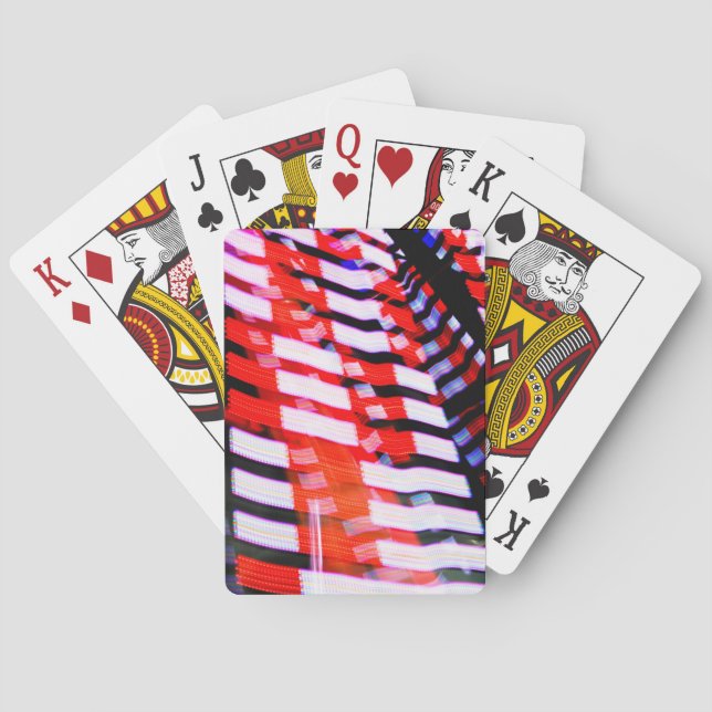 Red White and Blue Classic Playing Cards (Back)