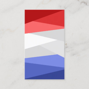 Red White and Blue Colour Stacks Business Card
