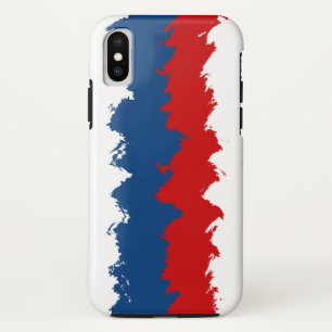 Red, White and Blue Cool Stripes iPhone XS Case