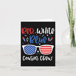 Red White And Blue Cousin Crew 4th Of July Kids Us Card