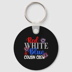 Red White And Blue Cousin Crew 4th Of July Matchin Key Ring