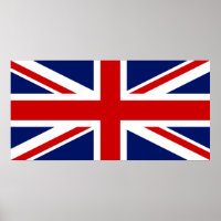 Red White and Blue Cross Flag of United Kingdom