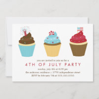 Red White and Blue Cupcakes 4th of July Party