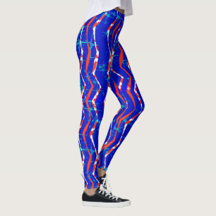 Red, White, And Blue Dazzling Leggings