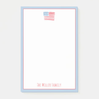 Red, White and Blue Family Notepad