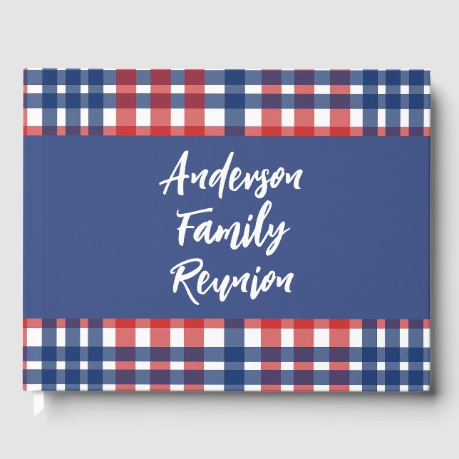 Red, White and Blue Family Reunion  Guest Book (Front)